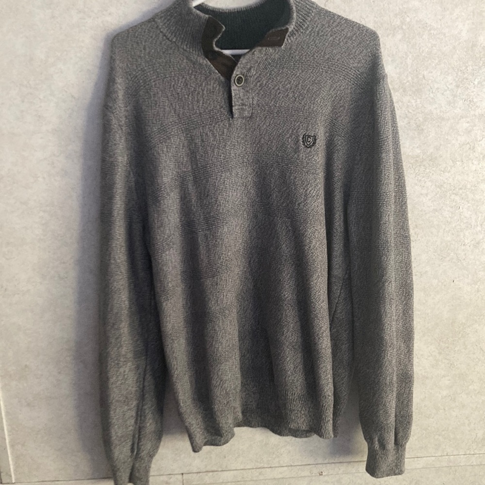 Chaps Mens Quarter Button Up Sweater